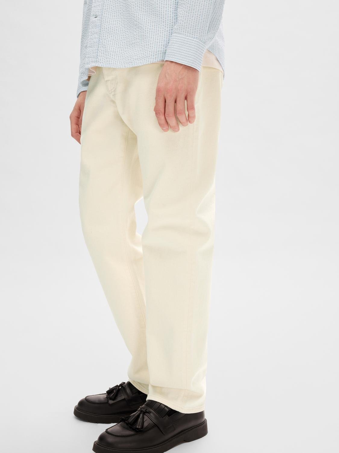 SELECTED HOMME - STRAIGHT STRAIGHT DAVE 3411 CHINOS - Egret